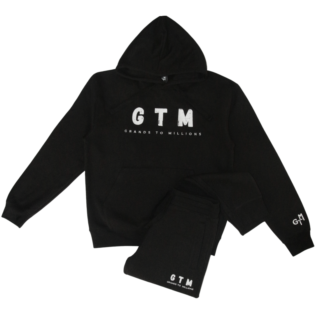 Black GTM Embroidery Tracksuit Set