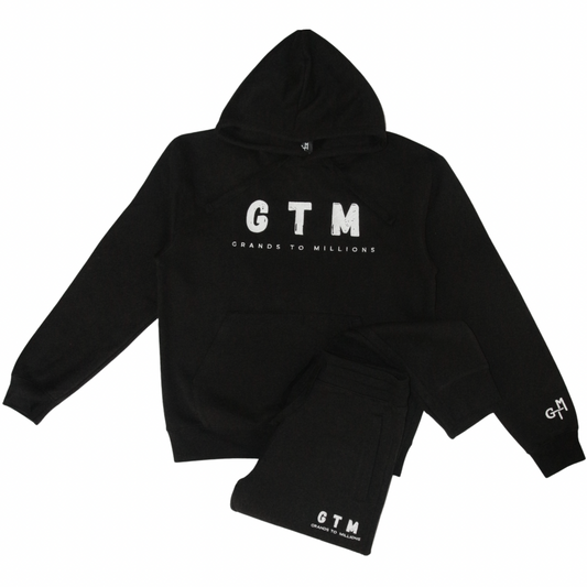 Black GTM Embroidery Tracksuit Set